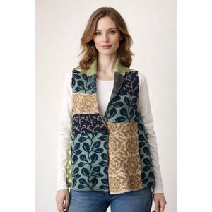 Moth Anthropologie Womens Patchwork Wool Blend Knit Vest Size Medium/Large